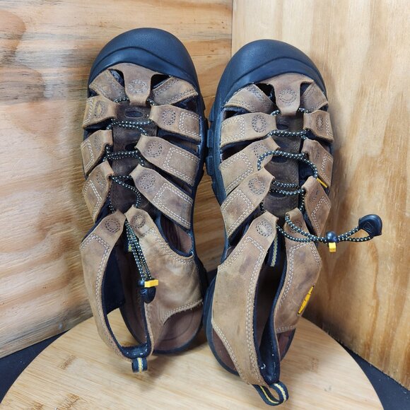Keen Newport Bison Mens Brown Leather Waterproof Sandals Size 13 main image 7